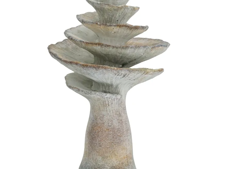 Layered Mushroom Candle Holder – Stone Look