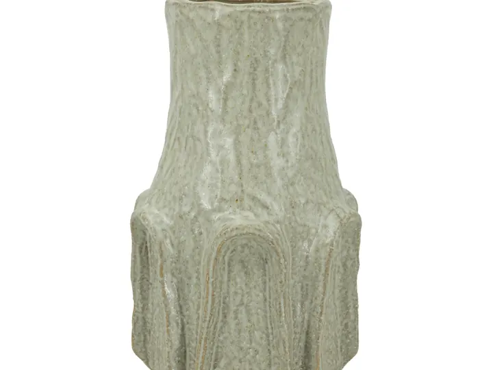 Tall Textured Ceramic Vase – Natural Finish