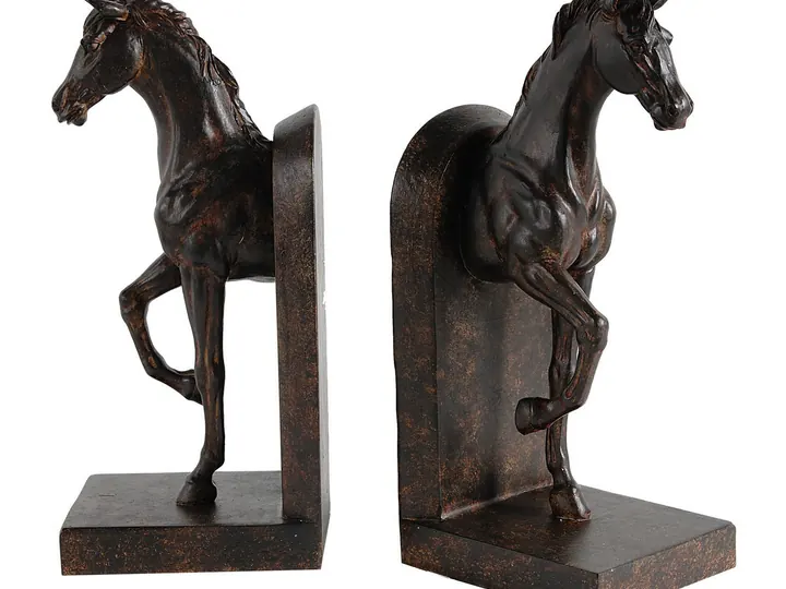 Rustic Horse Bookend Set – 27cm