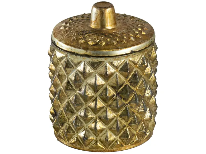 Faceted Gold Soy Wax Candle – 10.8cm