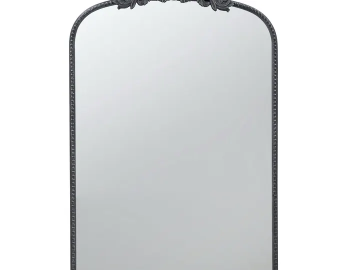 Tall Arched Black Ornate Mirror – 91cm
