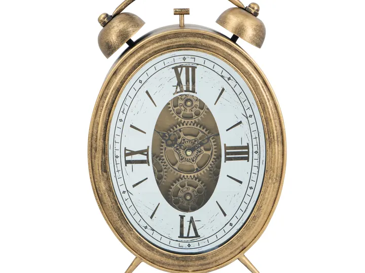Antique Oval Table Clock with Gears – 40cm