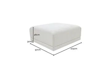 Bexley Ottoman California Ivory product view 4