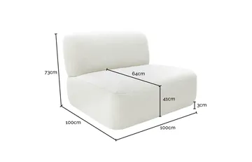Orsay Noa Fog Sofa Module Armless product view 6