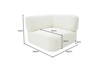 Orsay Noa Fog Sofa Module Corner product view 1