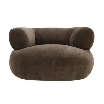 Giselle Muse Chocolate Swivel Armchair product view 1