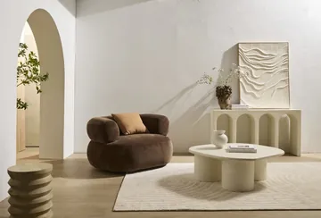 Giselle Muse Chocolate Swivel Armchair product view 2