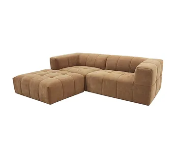 Oxford Tribute Chestnut Modular Sofa with Ottoman - 3 Piece product view 3