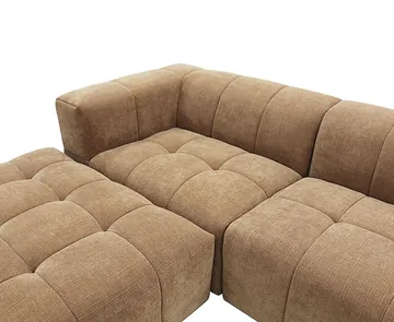 Oxford Tribute Chestnut Modular Sofa with Ottoman - 3 Piece product view 10