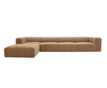 Oxford Tribute Chestnut Modular Sofa with Ottoman - 5 Piece product view 2