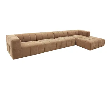Oxford Tribute Chestnut Modular Sofa with Ottoman - 5 Piece product view 3