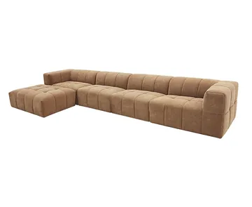 Oxford Tribute Chestnut Modular Sofa with Ottoman - 5 Piece product view 4