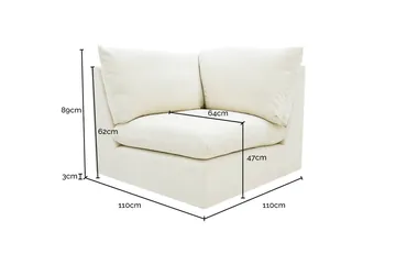 Piccadilly Tribute Shell Corner Sofa Chair Module product view 5