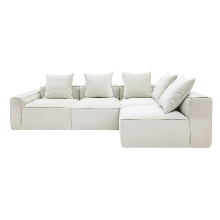 Portman Muse Flax Corner Sofa - 4 Seater RAF Terminal
