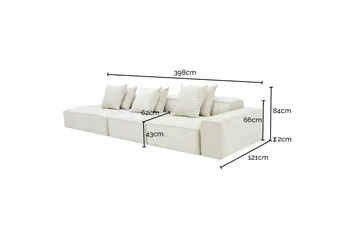 Norwood Muse Flax 4 Seater Terminal Left Modular Sofa product view 6