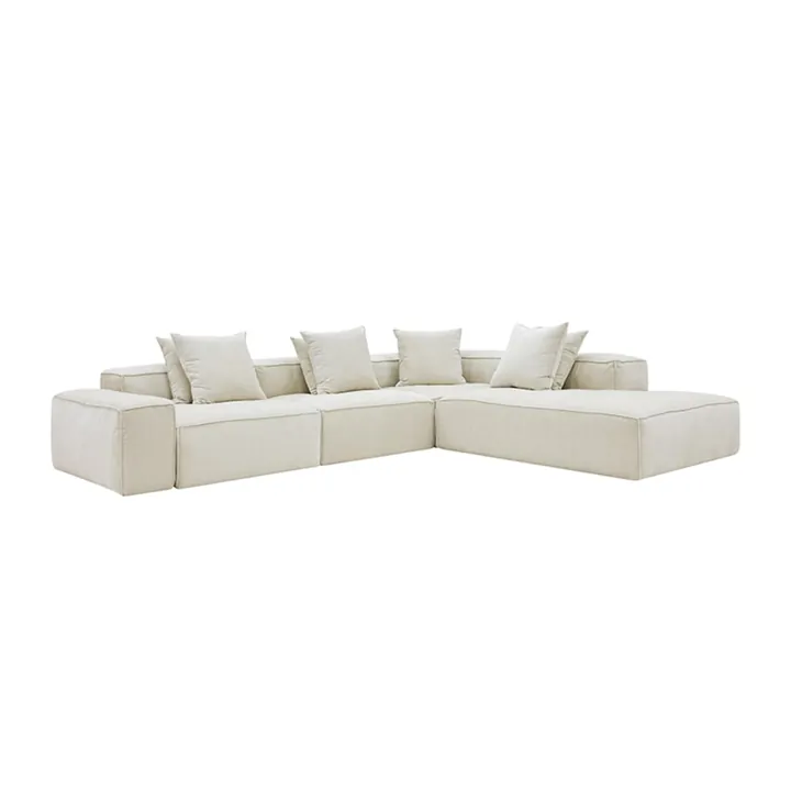 Norwood Muse Flax 5 Seater Terminal Right Corner Modular Sofa