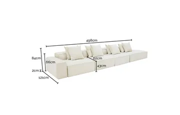 Norwood Muse Flax 5 Seater Terminal Right Modular Sofa product view 6