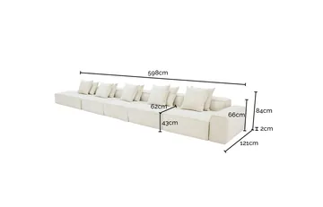 Norwood Muse Flax 6 Seater Terminal Left Modular Sofa product view 6