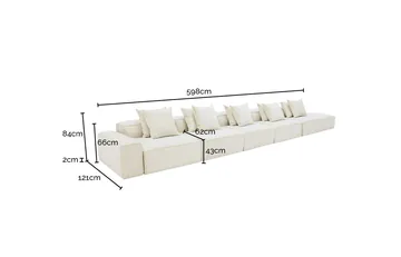 Norwood Muse Flax 6 Seater Terminal Right Modular Sofa product view 6