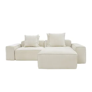 Norwood Muse Flax 2 Seater Modular Chaise Sofa product view 2