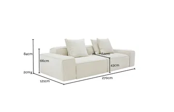 Norwood Muse Flax 2 Seater Modular Sofa product view 7