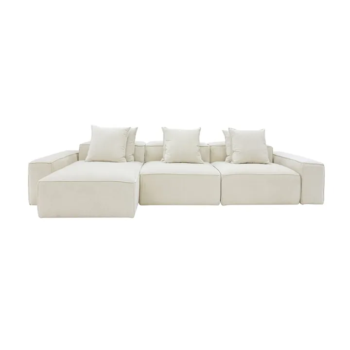 Norwood Muse Flax 3 Seater Modular Chaise Sofa