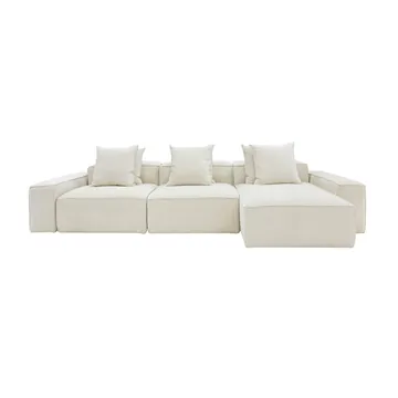 Norwood Muse Flax 3 Seater Modular Chaise Sofa product view 3