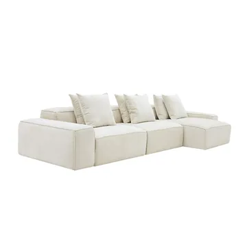 Norwood Muse Flax 3 Seater Modular Chaise Sofa product view 4