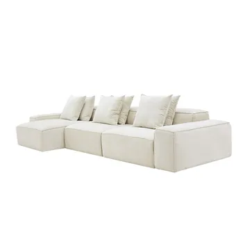 Norwood Muse Flax 3 Seater Modular Chaise Sofa product view 5