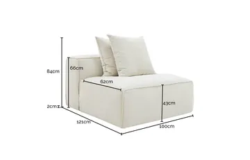Norwood Muse Flax Armless Sofa Module product view 9