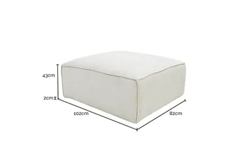 Norwood Muse Flax Small Ottoman product view 3