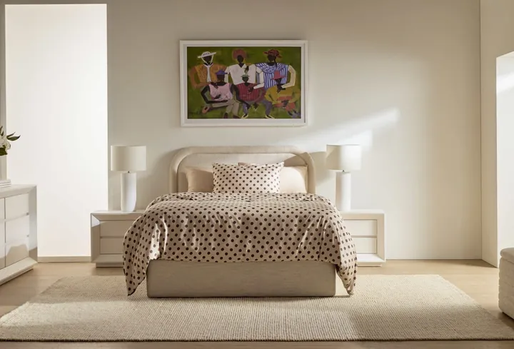 Marais Bedside Table White - 2 Drawers