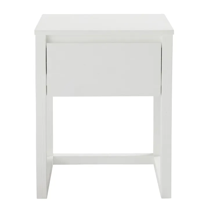 Langham Bedside Table Black in White
