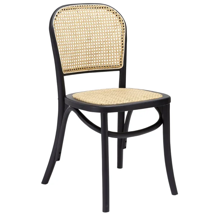 Hudson Dining Chair Black / Natural