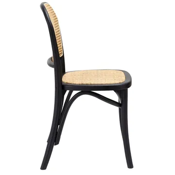 Hudson Dining Chair Black / Natural product view 3