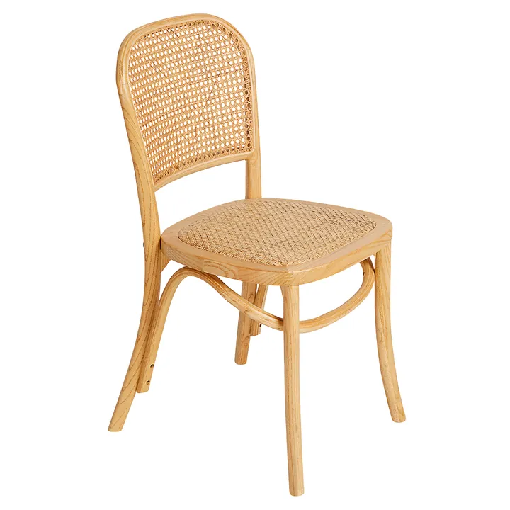 Hudson Dining Chair Black / Natural in Natural