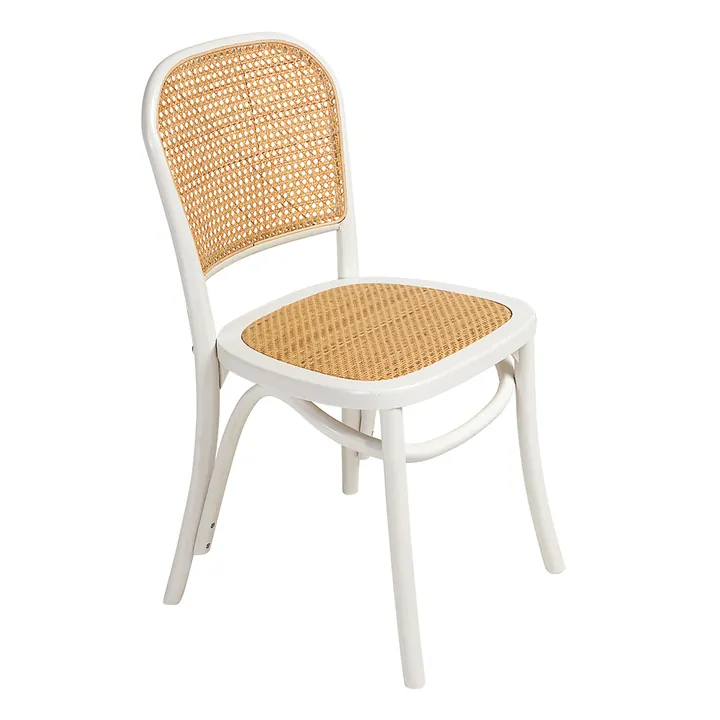 Hudson Dining Chair Black / Natural in White