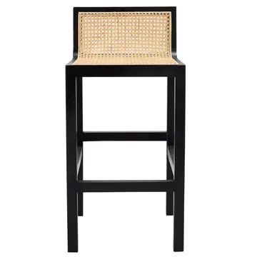 Ravello Black & Rattan Counter Stool product view 2