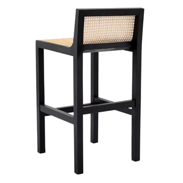 Ravello Black & Rattan Counter Stool product view 4