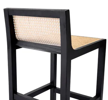 Ravello Black & Rattan Counter Stool product view 5