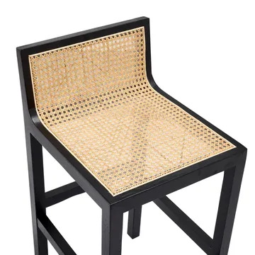Ravello Black & Rattan Counter Stool product view 6