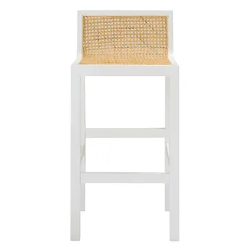 Ravello White & Rattan Counter Stool product view 2
