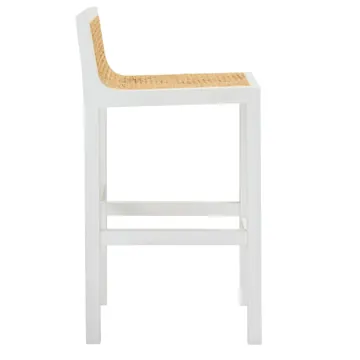 Ravello White & Rattan Counter Stool product view 3