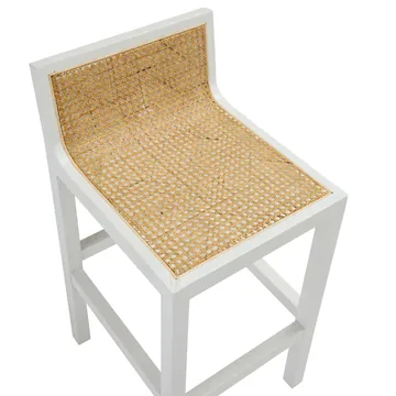 Ravello White & Rattan Counter Stool product view 5