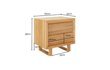 Delphine Bedside Table Blackwood - 2 Drawer product view 9
