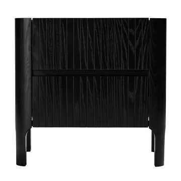 Indira Black & Ceramic Top Bedside Table - 2 Drawer product view 1