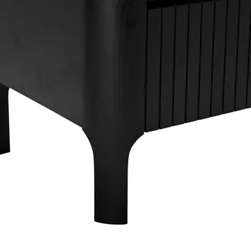 Indira Black & Ceramic Top Bedside Table - 2 Drawer product view 7