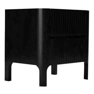 Indira Black & Ceramic Top Bedside Table - 2 Drawer product view 8