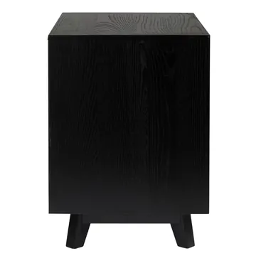 Umbria Oak Bedside Table Black - 2 Drawer product view 3