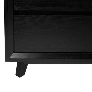 Umbria Oak Bedside Table Black - 2 Drawer product view 7